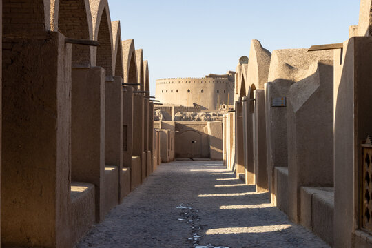 Bam Iran September 21 2024: Bam Citadel, located in the city of Bam in Kerman Province, Iran, is the largest adobe building in the world and a UNESCO World Heritage Site
