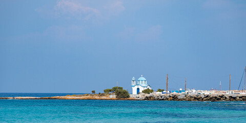 Obraz premium Traditional church in Gialiskari, Ikaria island
