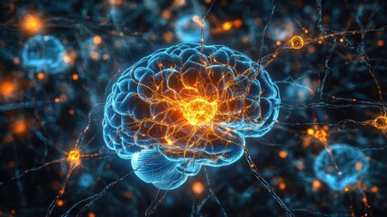 3D Illustration of human brain nerve tracts based on magnetic resonance imaging (MRI) data