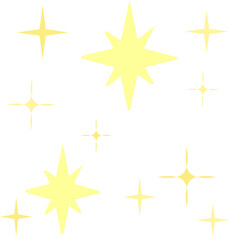 Sparkle Shape Effect Clip Art Vector Illustration