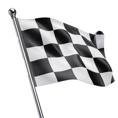 Checkered flag indicating end of a race