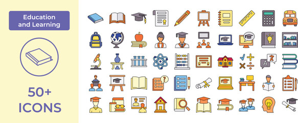 Education and Learning Icon Representing Knowledge, Growth, and Academic Pursuits, Perfect for Highlighting Schools, Online Classes, and Lifelong Learning with an Engaging and Informative Design.