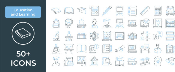 Education and Learning Icon Representing Knowledge, Growth, and Academic Pursuits, Perfect for Highlighting Schools, Online Classes, and Lifelong Learning with an Engaging and Informative Design.