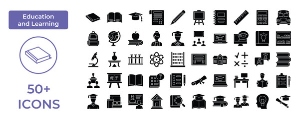 Education and Learning Icon Representing Knowledge, Growth, and Academic Pursuits, Perfect for Highlighting Schools, Online Classes, and Lifelong Learning with an Engaging and Informative Design.