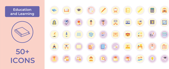 Education and Learning Icon Representing Knowledge, Growth, and Academic Pursuits, Perfect for Highlighting Schools, Online Classes, and Lifelong Learning with an Engaging and Informative Design.