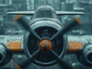 Nostalgia and history shown through a photo of an old military plane from the Second World War