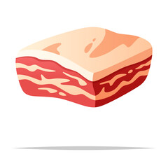 Pork belly vector isolated illustration