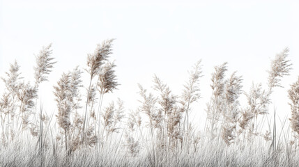 Fototapeta premium Green grass on white background