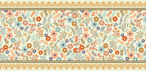 Dupatta Seamless And Fashion Print Pattern Design