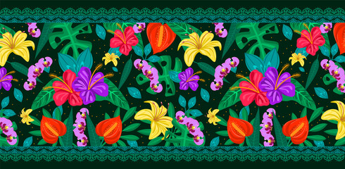 Dupatta Seamless And Fashion Print Pattern Design