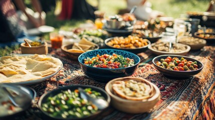 Vibrant Eastern Food Festival Setting