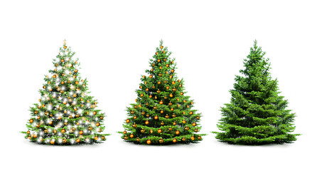 Fest Dekorierter Weihnachtsbaum mit Weihnachtskugeln