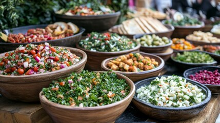 Vibrant Eastern Food Festival with Creative Plating