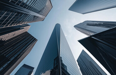 Business skyscrapers in the Financial District