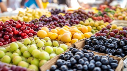 Vibrant Eastern Food Market with Seasonal Colors