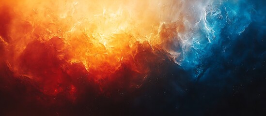Naklejka premium Grainy Gradient Background with Blue, Orange, and Red Tones, Perfect for Design and Graphic Elements, Adding Depth and Texture