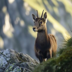 Fototapeta premium Rupicapra rupicapra in Vosges