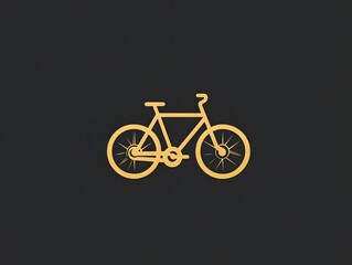 Yellow Cycling Icon Bicycle Logo Bike Symbol