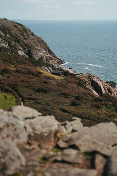 Cliffs on Kullaberg on the peninsula Kullen in Southern Sweden.