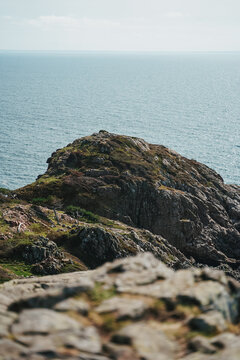 Cliffs on Kullaberg on the peninsula Kullen in Southern Sweden.