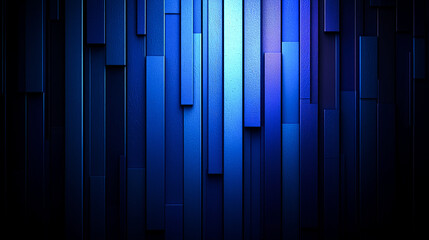 Obraz premium Abstract blue and black striped background with a light blue glow.