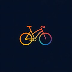 Fototapeta premium Colorful Cycling Icon Bicycle Logo Bike Symbol
