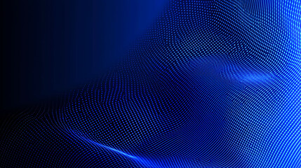 Abstract blue background with a wave of light.