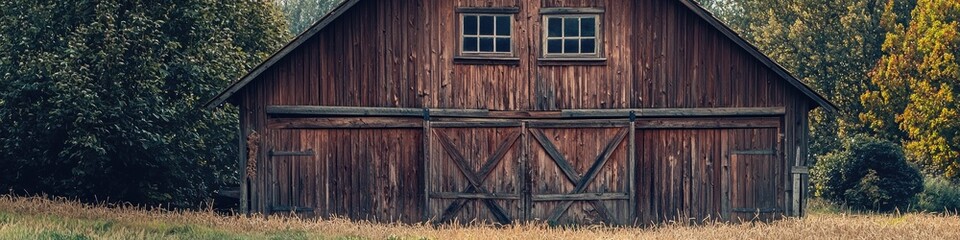 grain storage hangar on the farm. selective focus