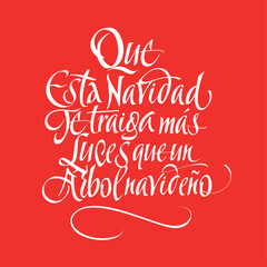 Merry Christmas Card in Spanish