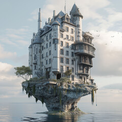 amazing building 3D surrealism background