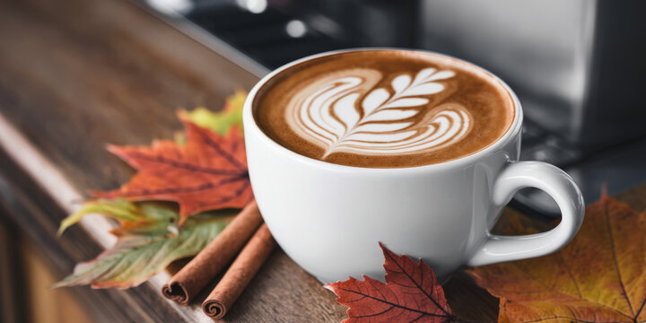 Autumn latte art