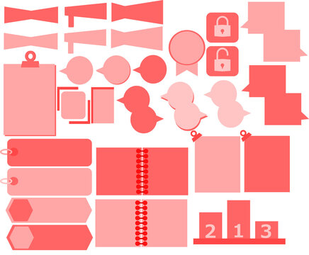 ビジネス用フレームのグラフィック素材イラストセット