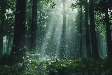 Fototapeta premium Sun rays in the for