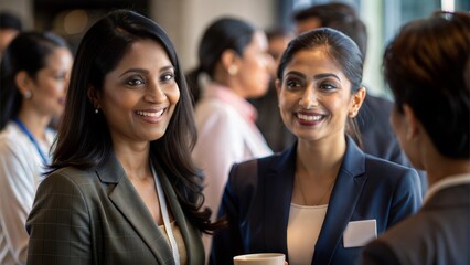 Indian women business leaders connecting and empowering each other at a dedicated networking event.
