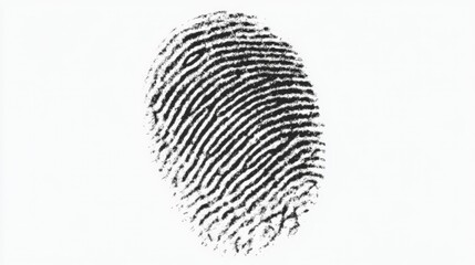 human ink fingerprint isolated on white or transparent