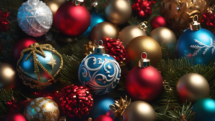 Christmas background, Christmas wallpaper, Christmas aesthetic background, Christmas decoration, Christmas tree, Christmas holiday concept background, ai generated