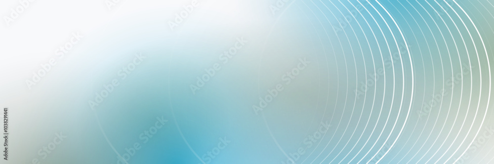 Aufkleber Abstract background with soft gradients and circular line patterns in light blue tones