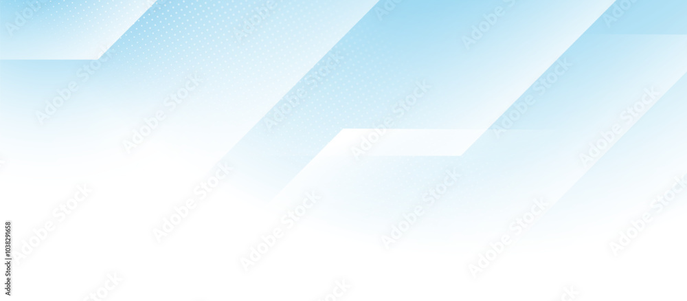 Aufkleber Light abstract background with geometric shapes and soft blue gradients