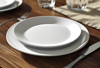 table setting in restaurant