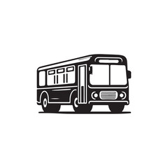 clear and impactful silhouette of a bus that conveys utility