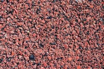 Close up of red cinderblock texture