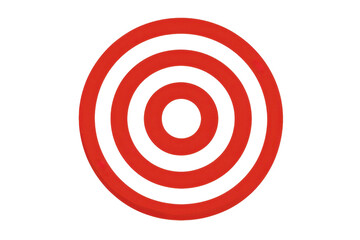 Obraz premium Concentric red circles forming a target symbol on a transparent background. representing precision, focus, and goal achievement in design.