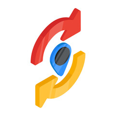 An icon design of location update 

