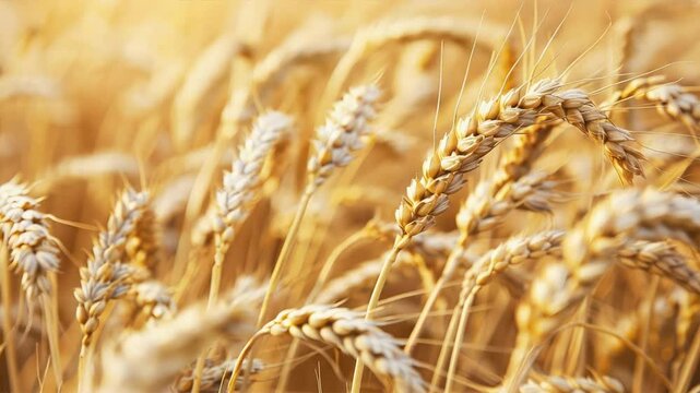 Golden Wheat Fields Serene Landscape of Natures Bounty, Showcasing Essence of Agriculture, Harvest, and Rural Farming in Heart of Crop Production.