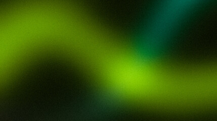 Dark glowing green color wave grainy gradient backdrop design. Dark color flow wave shaped noisy gradient website header, poster, banner