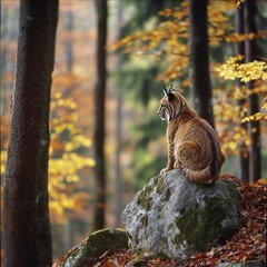Eurasian Lynx in Bavarian Forest, Germany.