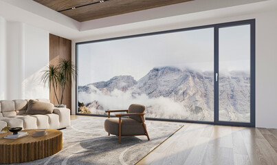 Closed balcony floor-to-ceiling Windows