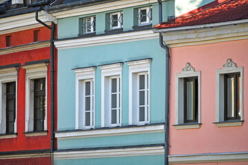 Fototapeta premium Old buildings detail in Kazimierz, Krakow's Jewish quarter