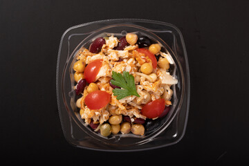 タンドリーチキンと豆のマリネ