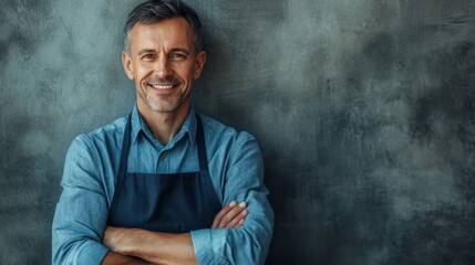 The Smiling Man in Apron